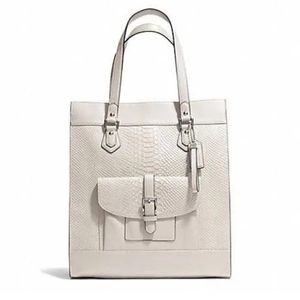 COACH CHARLIE PYTHON TOTE